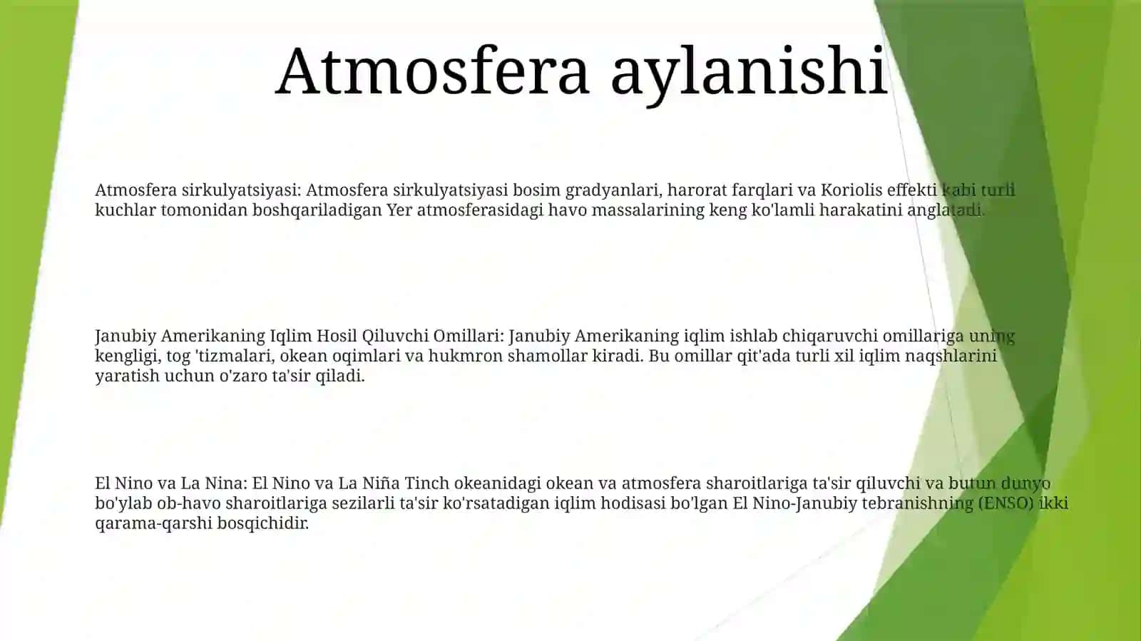 Janubiy Amerikaning Iqlim Hosil Qiluvchi Omillari 2