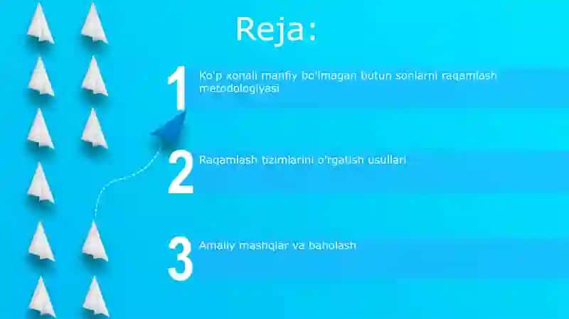 Ko'p xonali nomanfiy butun sonlarni nomerlashga o'rgatish metodikasi 2