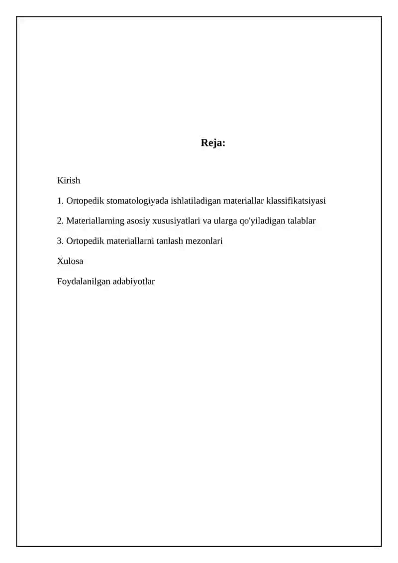 Oropedik stomatologiyada ishlatiladigan materiallar 2