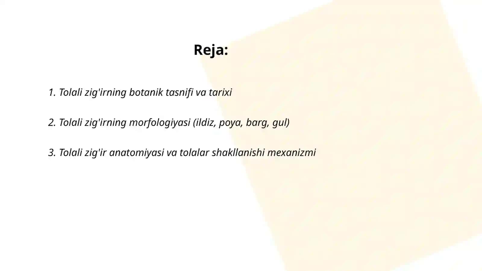 Tolali zig'ir biologiyasi va yetishtirish texnologiyasi 2