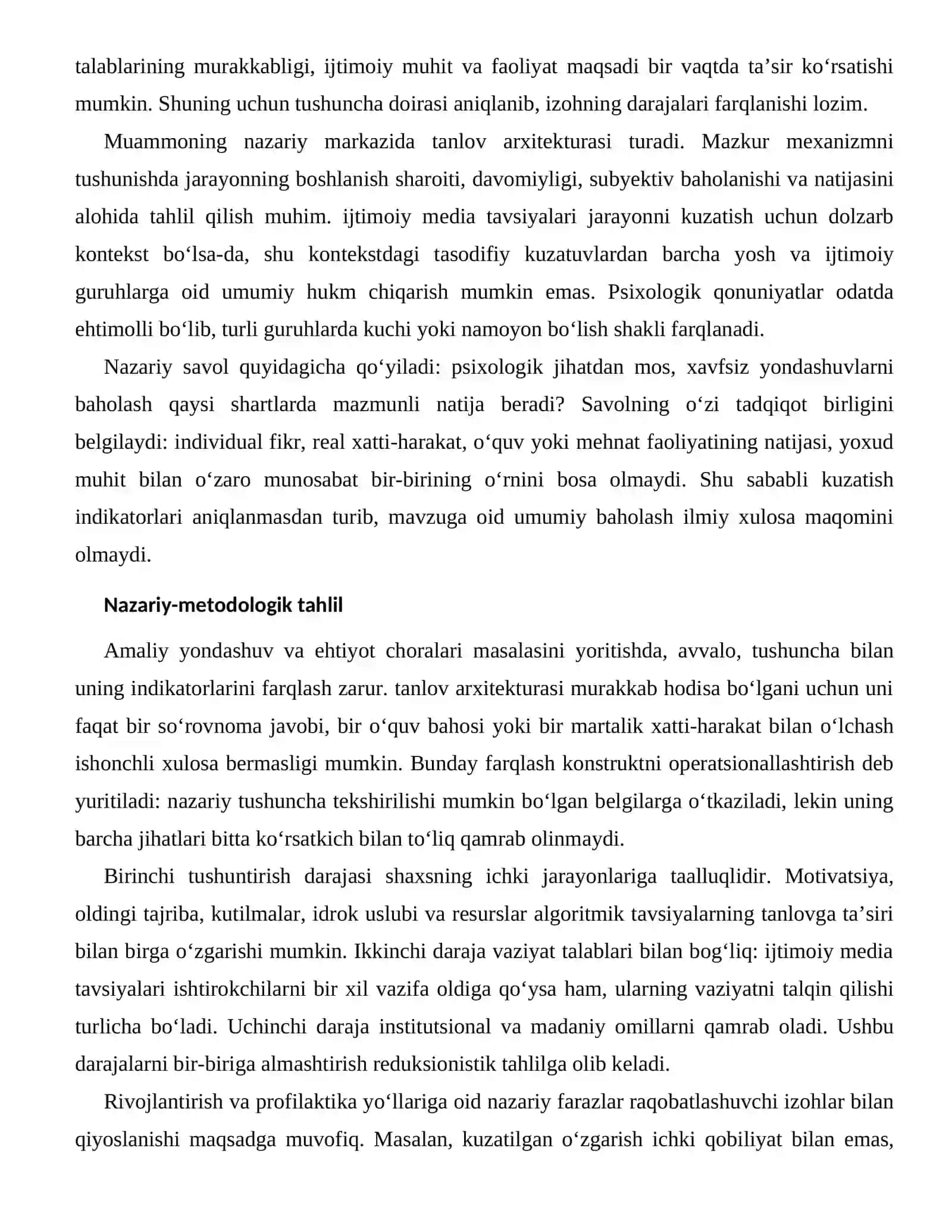 ALGORITMIK TAVSIYALARNING TANLOVGA TA’SIRI — RIVOJLANTIRISH VA PROFILAKTIKA YO‘LLARI 2