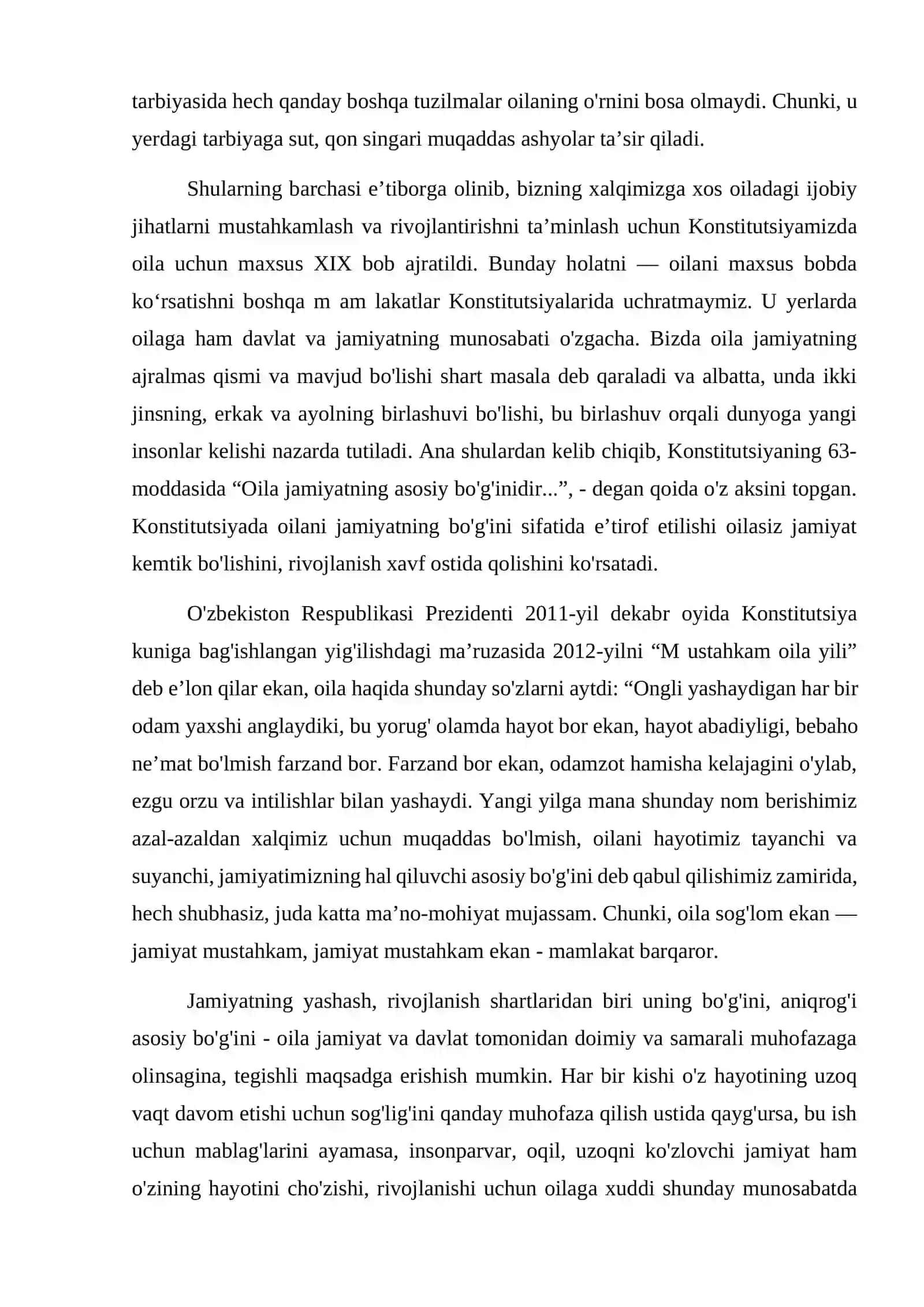 Oila - jamiyatning asosiy bo'g'ini 2