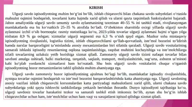 Ulgurji savdo vositalari 2