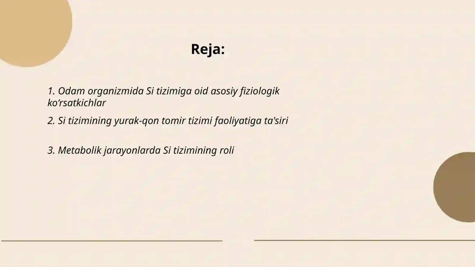Si sistemasini asosida normol fizologik va patologik kòrsatkichlarni aniqlash 2