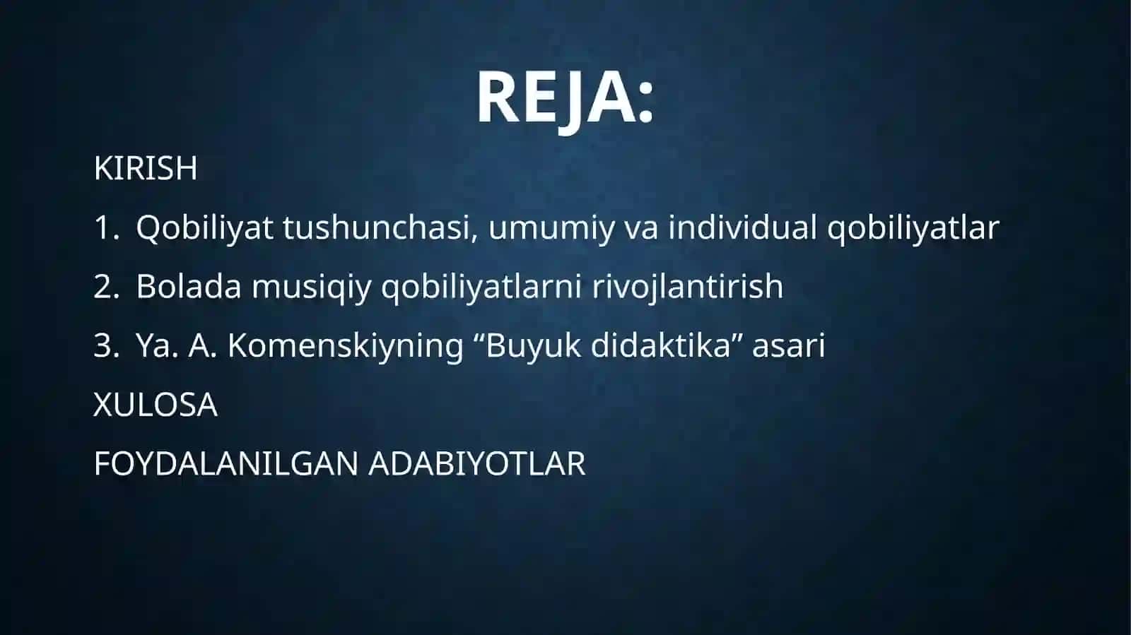Bolaning musiqiy qobiliyatlari 2