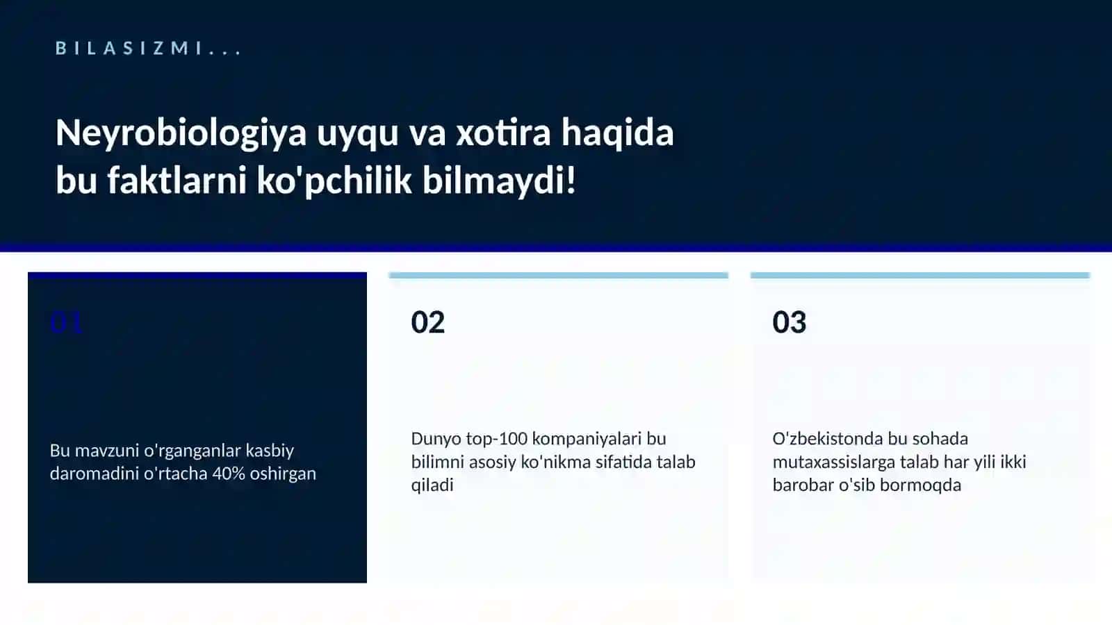 Neyrobiologiya uyqu va xotira 2