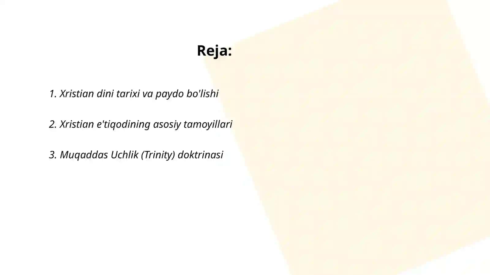 Xristian dini va uning goyalari 2