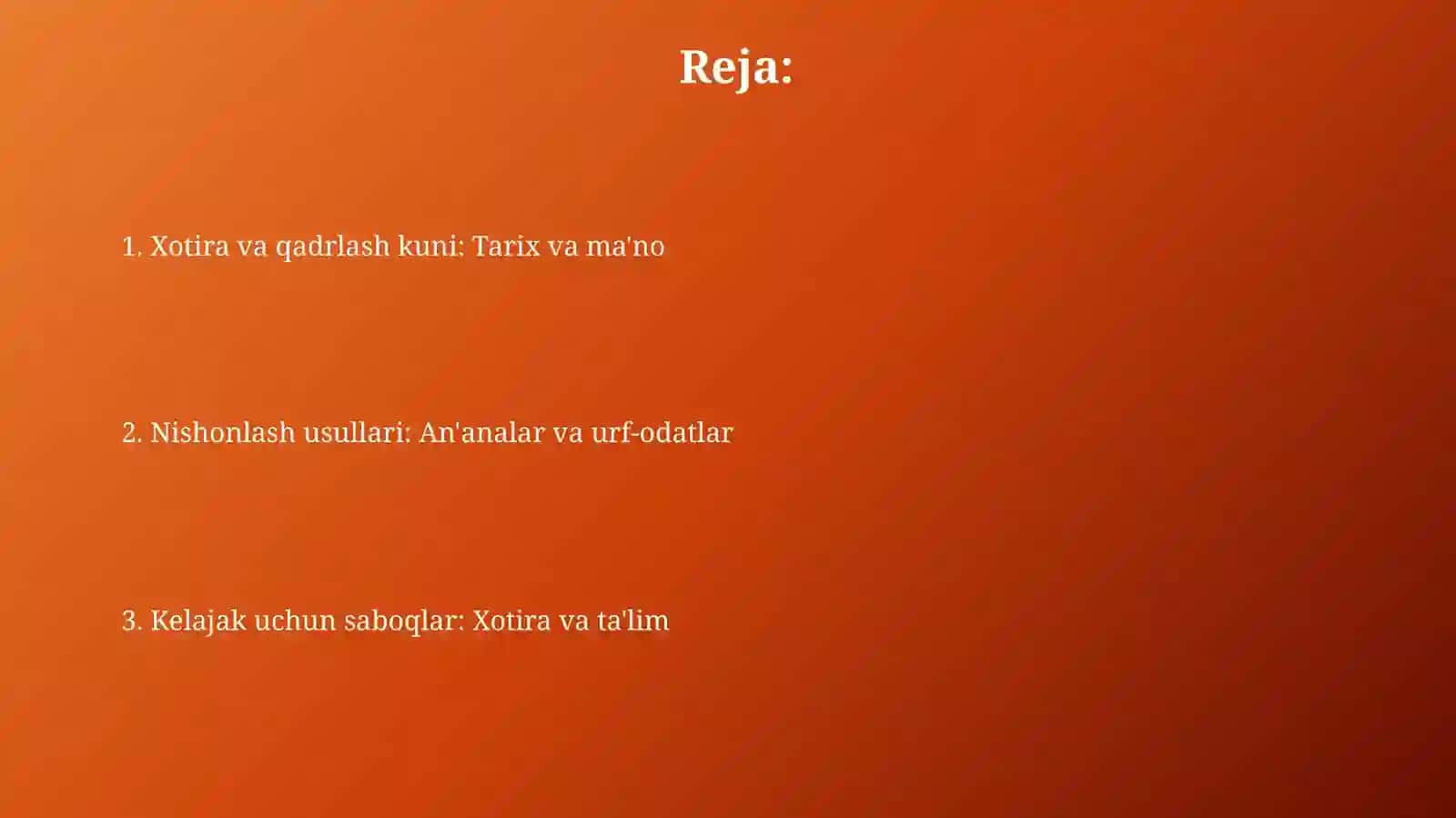 Xotira va qadirlash kuni 2