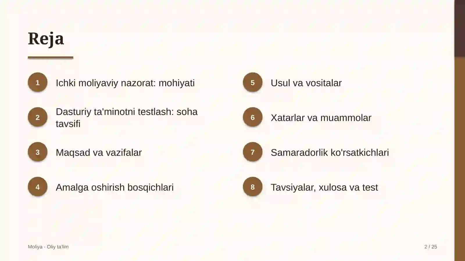 Dasturiy ta'minotni testlash sohasida ichki moliyaviy nazorat 2