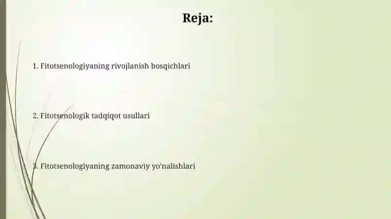 Fitotsenologiya fanining rivojlanish bosqichlari va tadqiqot usullari 2