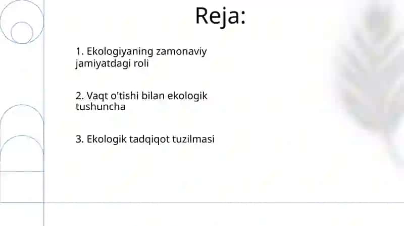 Ekologiya kursi maqsadi vazifasi va tuzilma tarixi 2