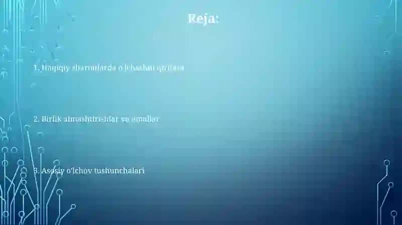 Miqdorlarni o'lchash, o'lchov birliklari va ular ustida amallar bajarishga o'rgatish 2