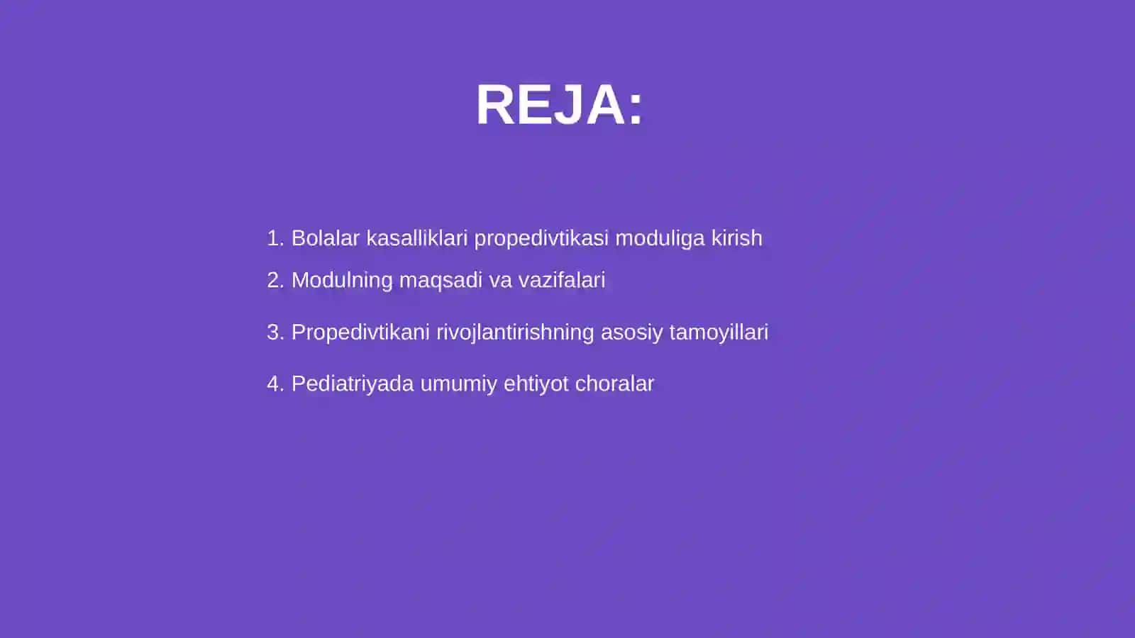 Bolalar kasalliklari propedivtikasi moduliga kirish 2