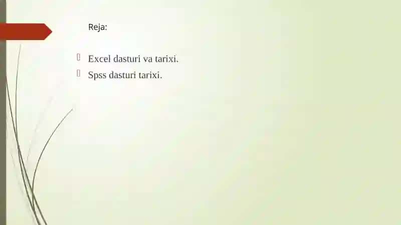 Excel va SPSS dasturlari 2