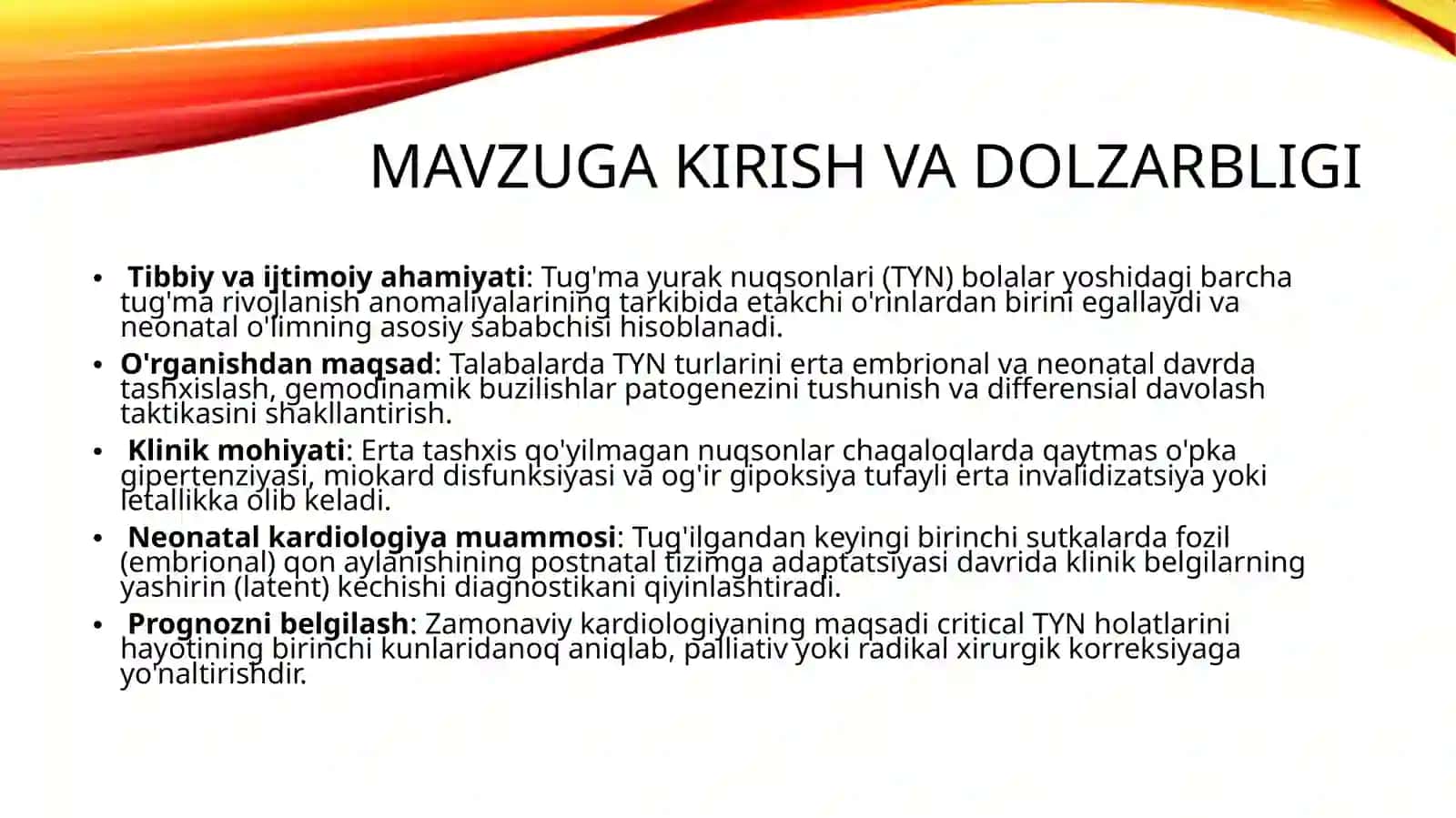 Bolalarda Tug'ma Yurak Nuqsonlari 2