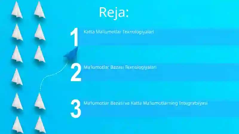 Ma'lumotlar Bazasi va Katta Ma'lumotlarning Integratsiyasi 2