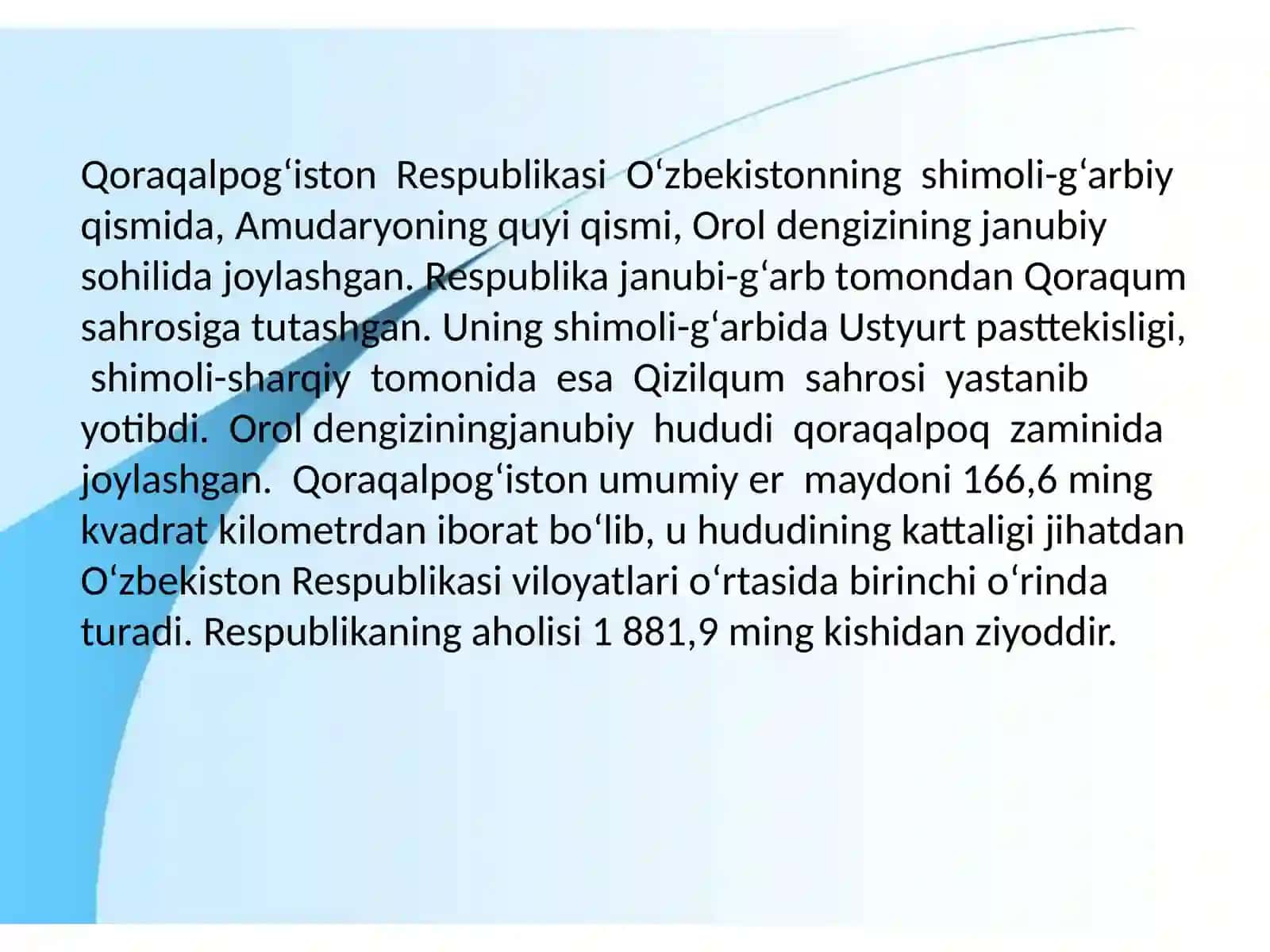 MUSTAQILLIK YILLARIDA SUVERENQORAQALPOGʻISTON RESPUBLIKASINING IJTIMOIY IQTISODIY TARAQQIYOTI 2