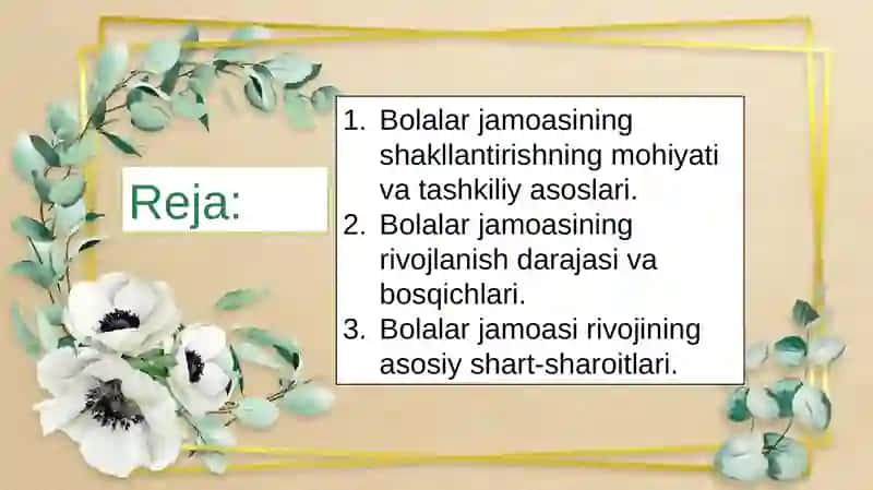 Bolalar jamoasining shakllanish darajasi va bosqichlari 2