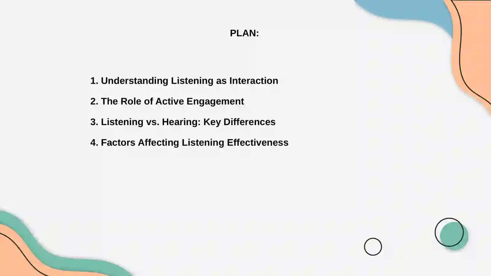 Listening as an interactive process 2