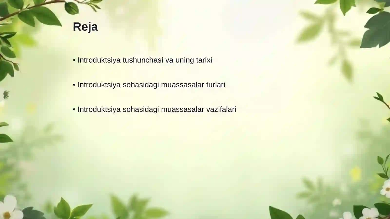 Introduktsiya sohasidagi ish olib borayotgan muassasalar va ularning vazifalari 2