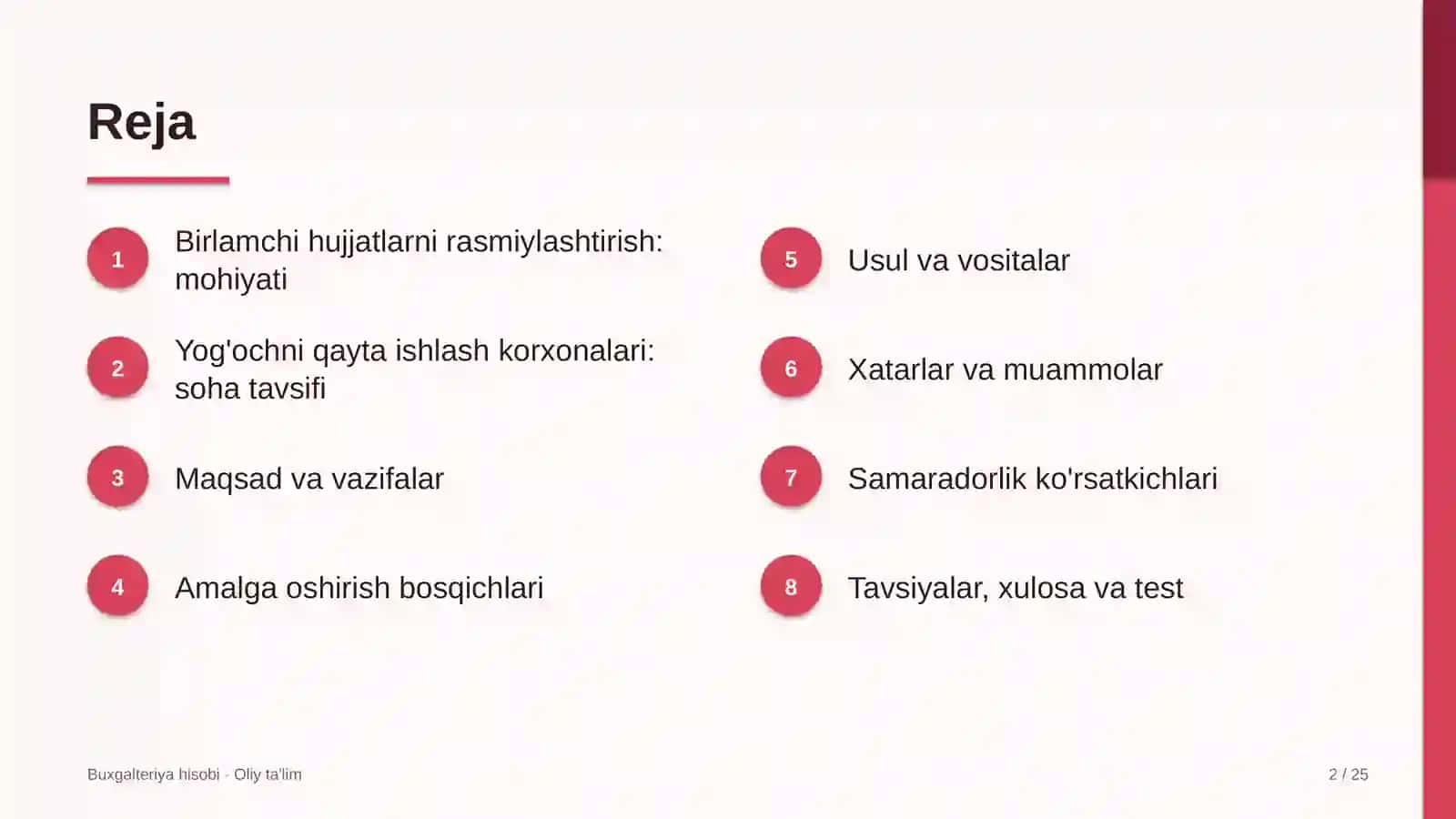 Yog'ochni qayta ishlash korxonalarida birlamchi hujjatlarni rasmiylashtirish 2