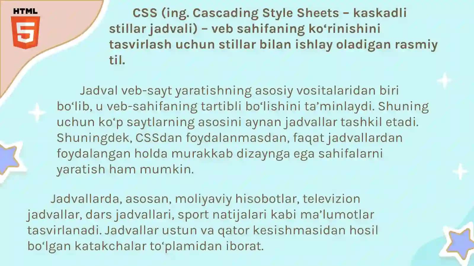 VEB-SAHIFAJADVALLI MA’LUMOTLARNIJOYLASHTIRISH 2