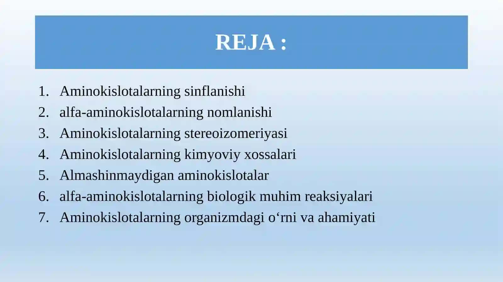 AMINOKISLOTALAR 2