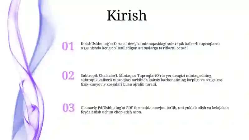 Subtropik ChalachoʻL Mintaqasi Tuproqlari Glassariy Pdf 2