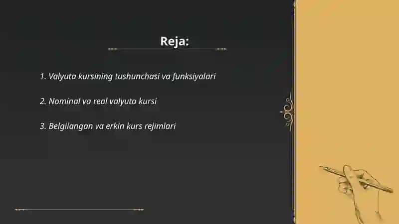 Valyuta kursi tushunchasi va uni belgilovchi omillar 2