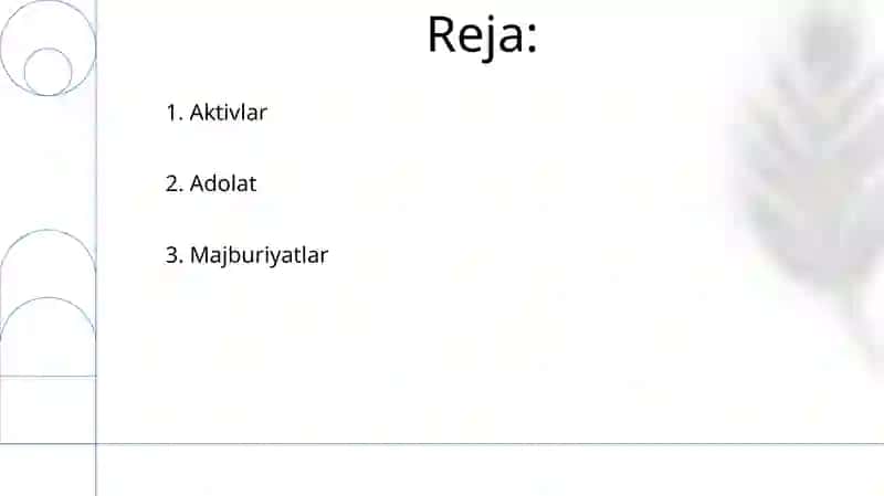 Buxgalteriya hisobining schyotlar rejasi 2