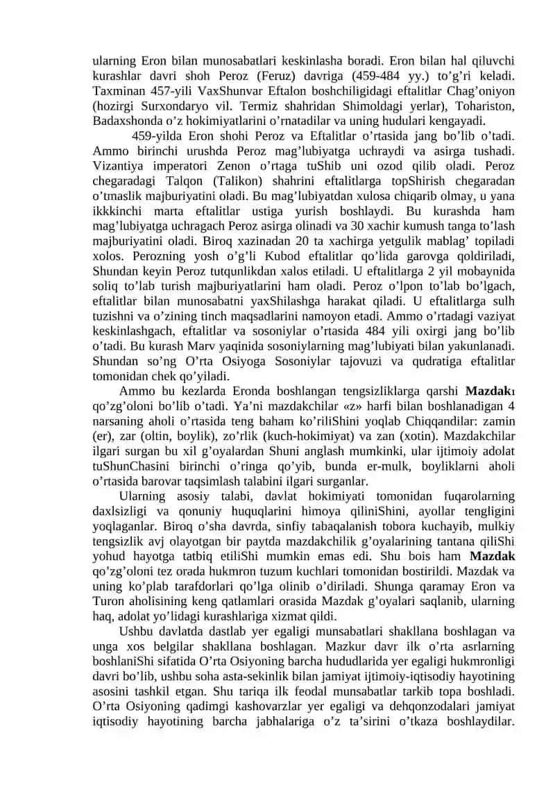 Ilk o‘rta asrlarda davlatchilik: ijtimoiy-siyosiy, iqtisodiy va madaniy hayot (V-IX asrlar) 2
