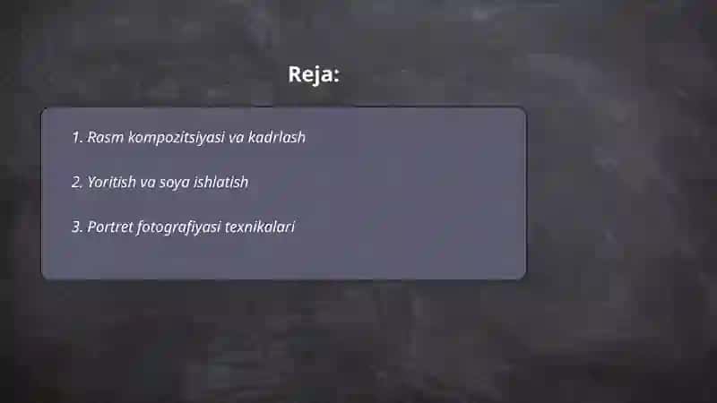 Rasm kompozitsiyasi va kadrlash 2