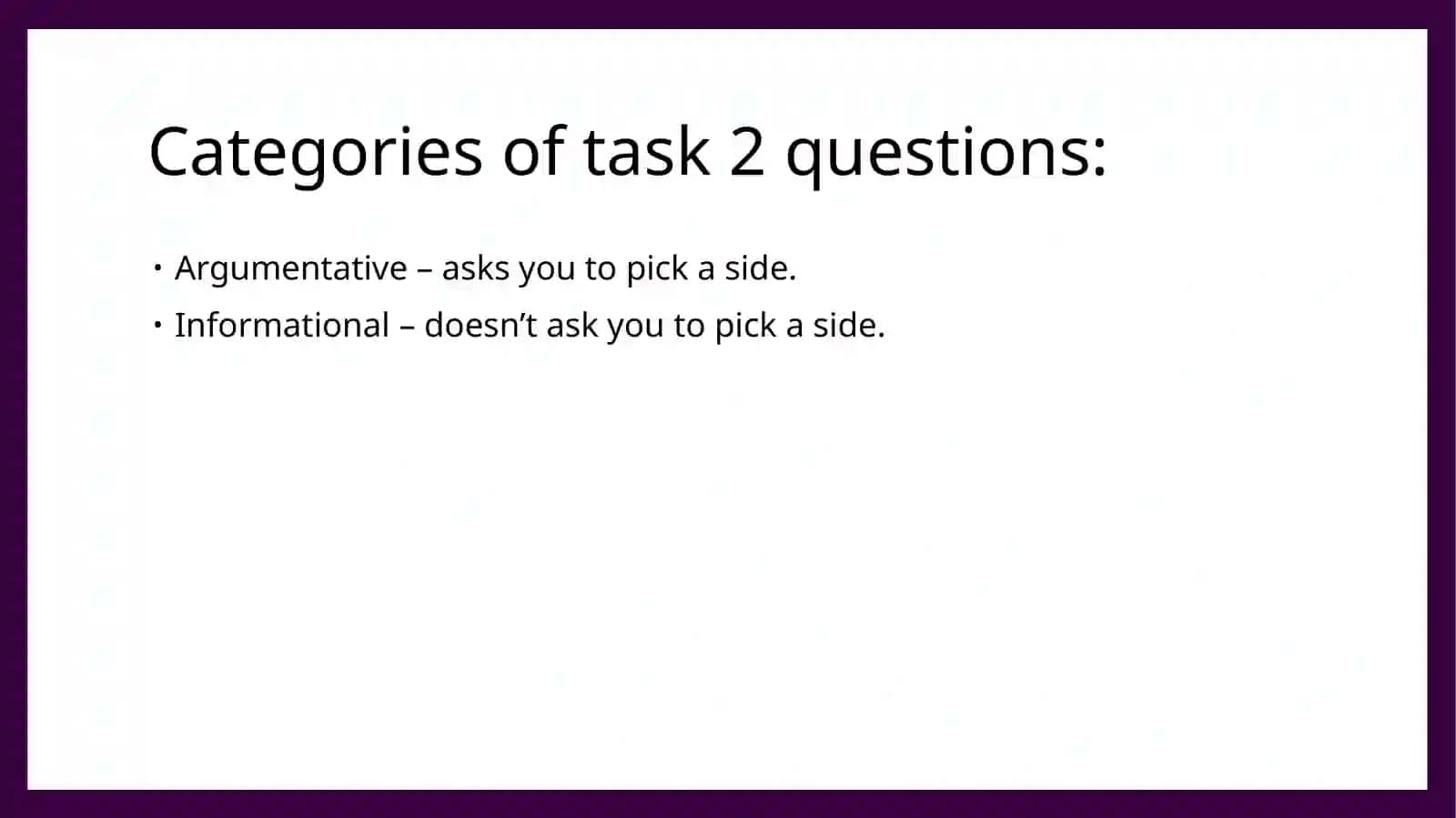Writing Task 2: Developing Opposing Ideas 2
