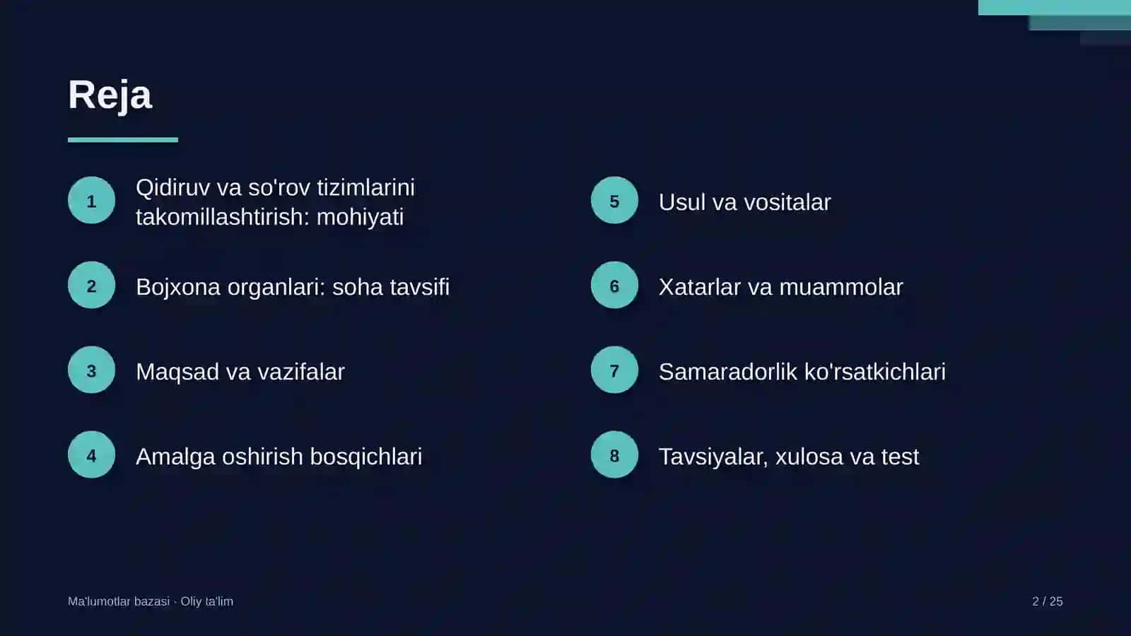 Bojxona organlarida qidiruv va so'rov tizimlarini takomillashtirish 2