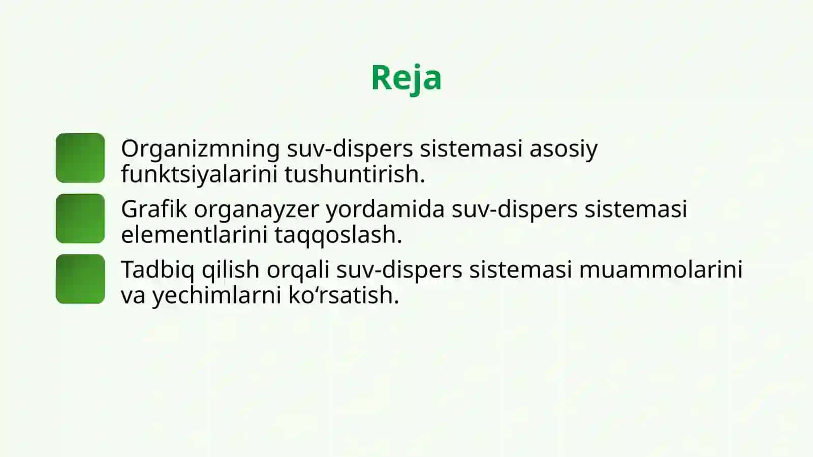 Organizmning suv-dispers sistemasi haqida 2