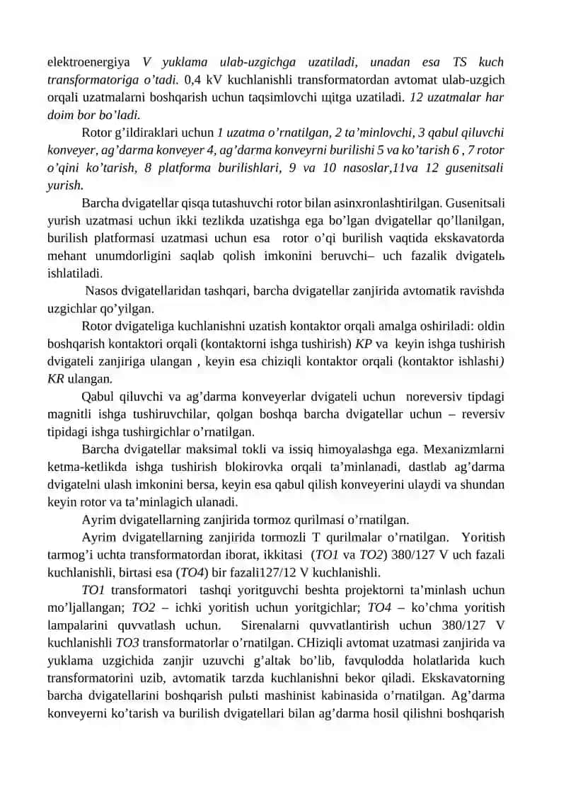Elektro uskunalarining prinitsipial sxemalari 2