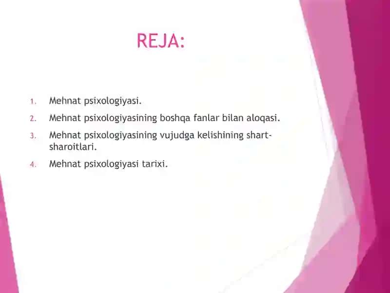 Mehnat rejimi va uning psixologik mohiyati 2