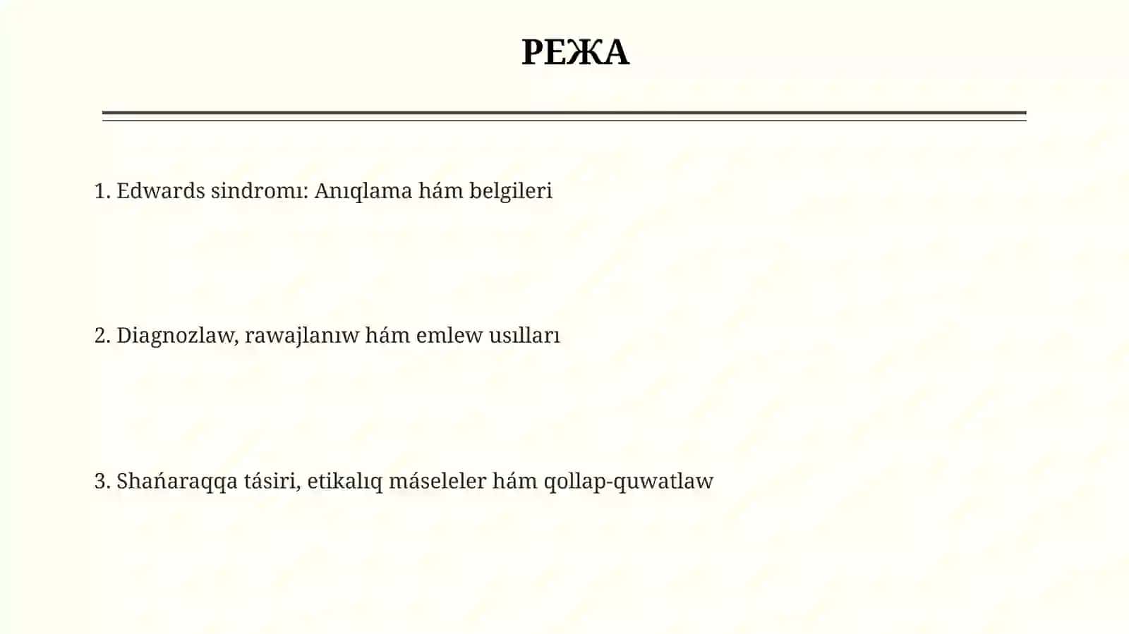 Edwards sindromı 2
