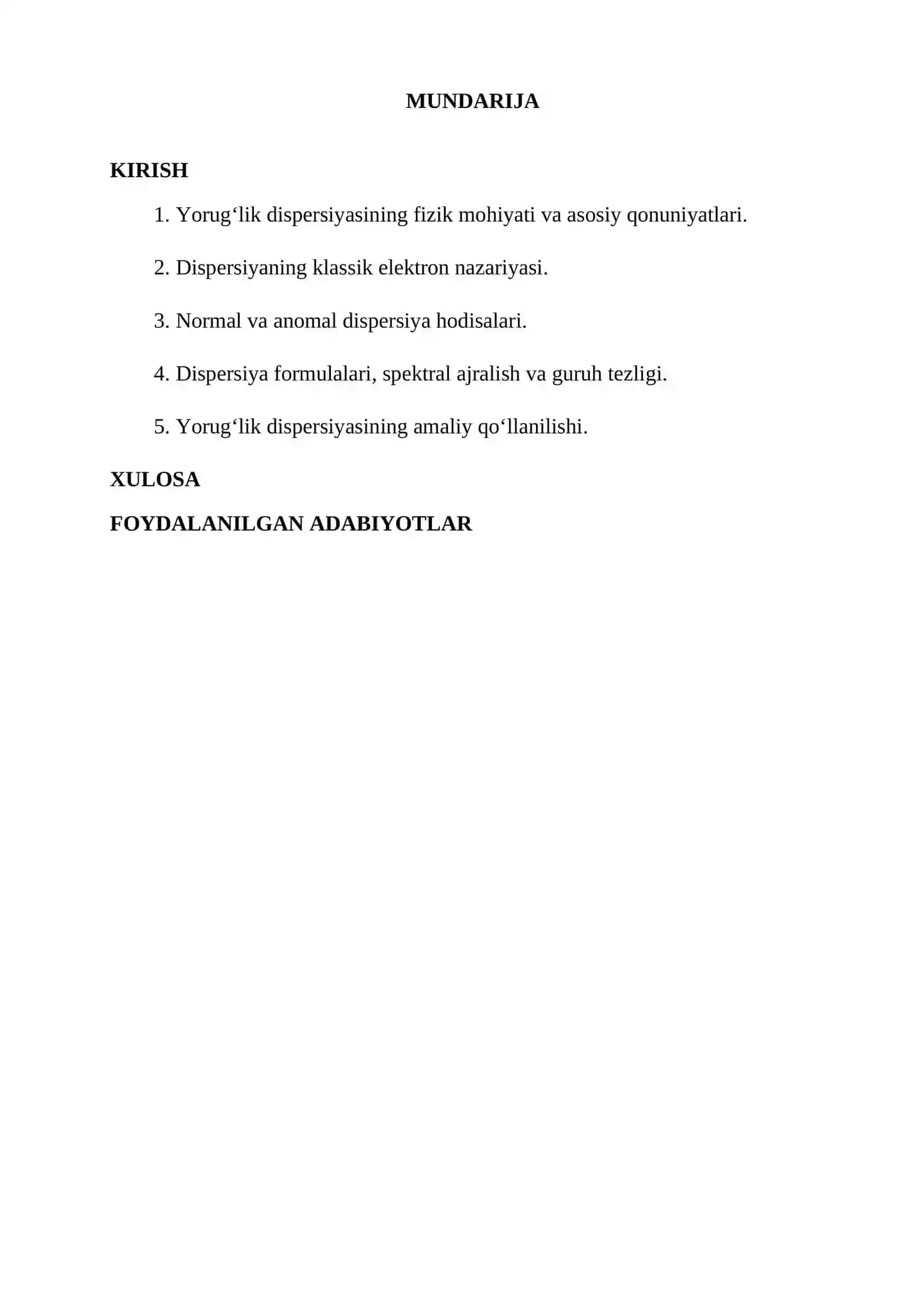Yorug‘likning dispersiyasi 2