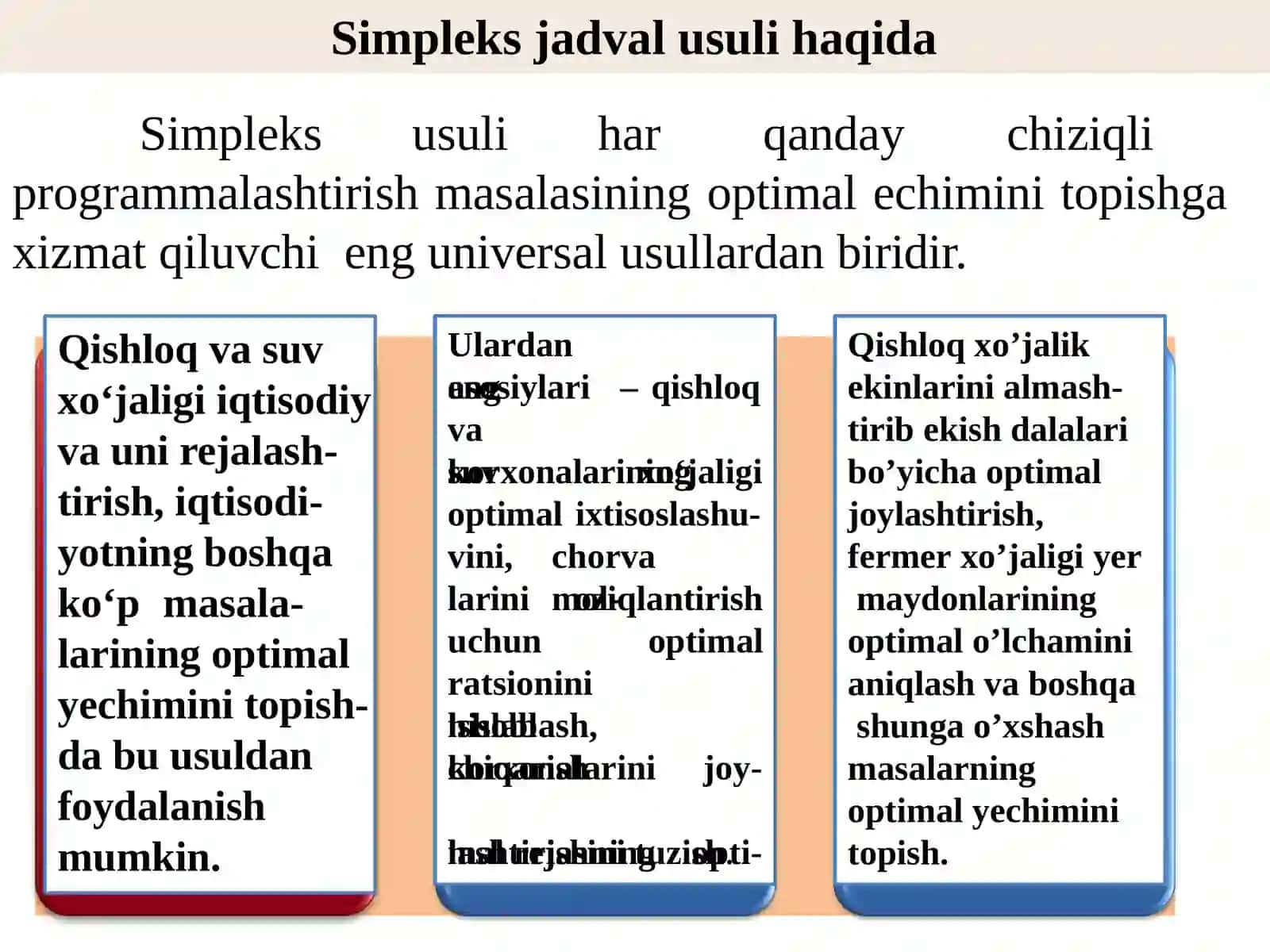Simplеks jаdvаl usuli 2