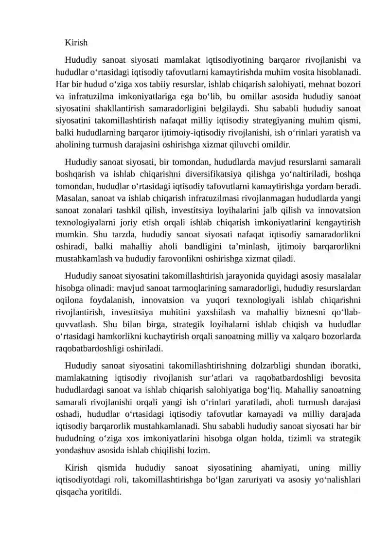 Hududiy sanoat siyosatini takomillashtirish yo‘llari 2