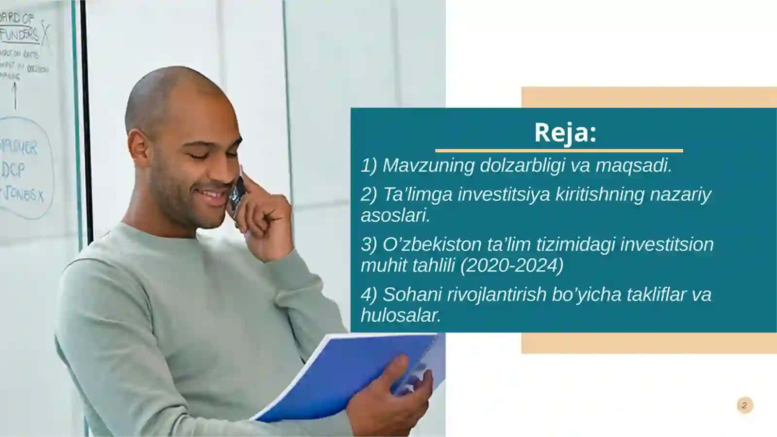 O’zbekiston Respublikasida Ta’lim sohasidagi investitsiyalar 2