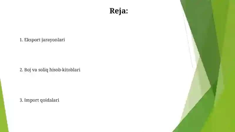 Bojhona rasmiylashtiruvi va deklaratsiyalash 2