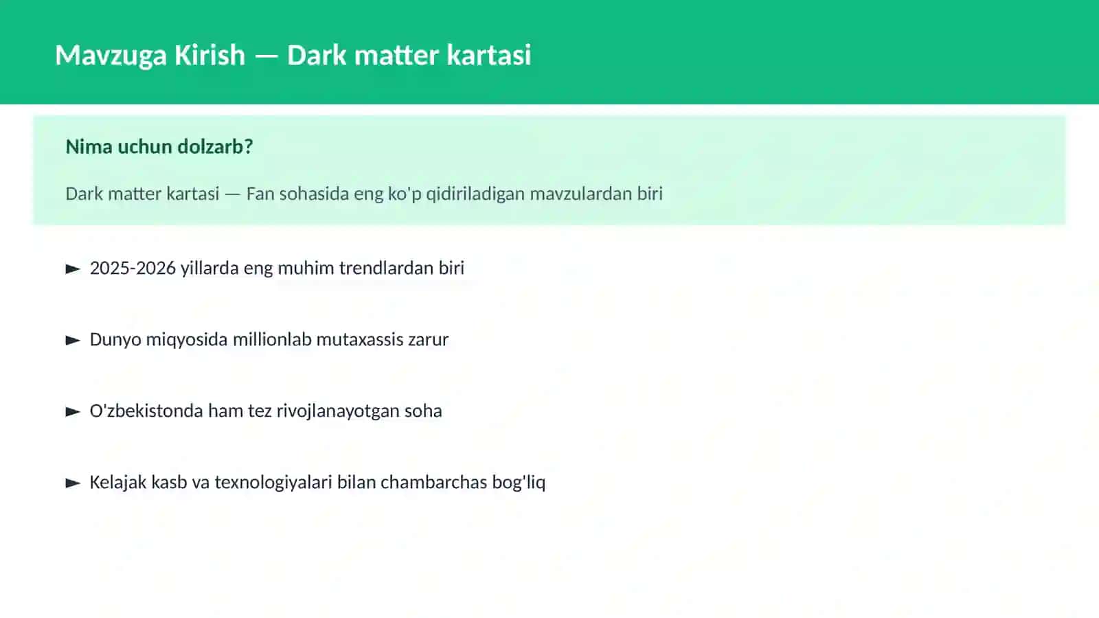 Dark matter kartasi 2
