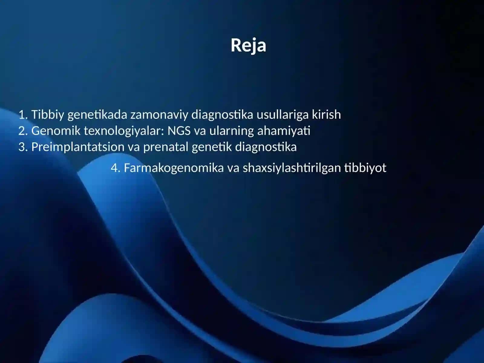 Tibbiy genetikada qo'llaniladigan yangi zamonaviy tekshirish usullari 2