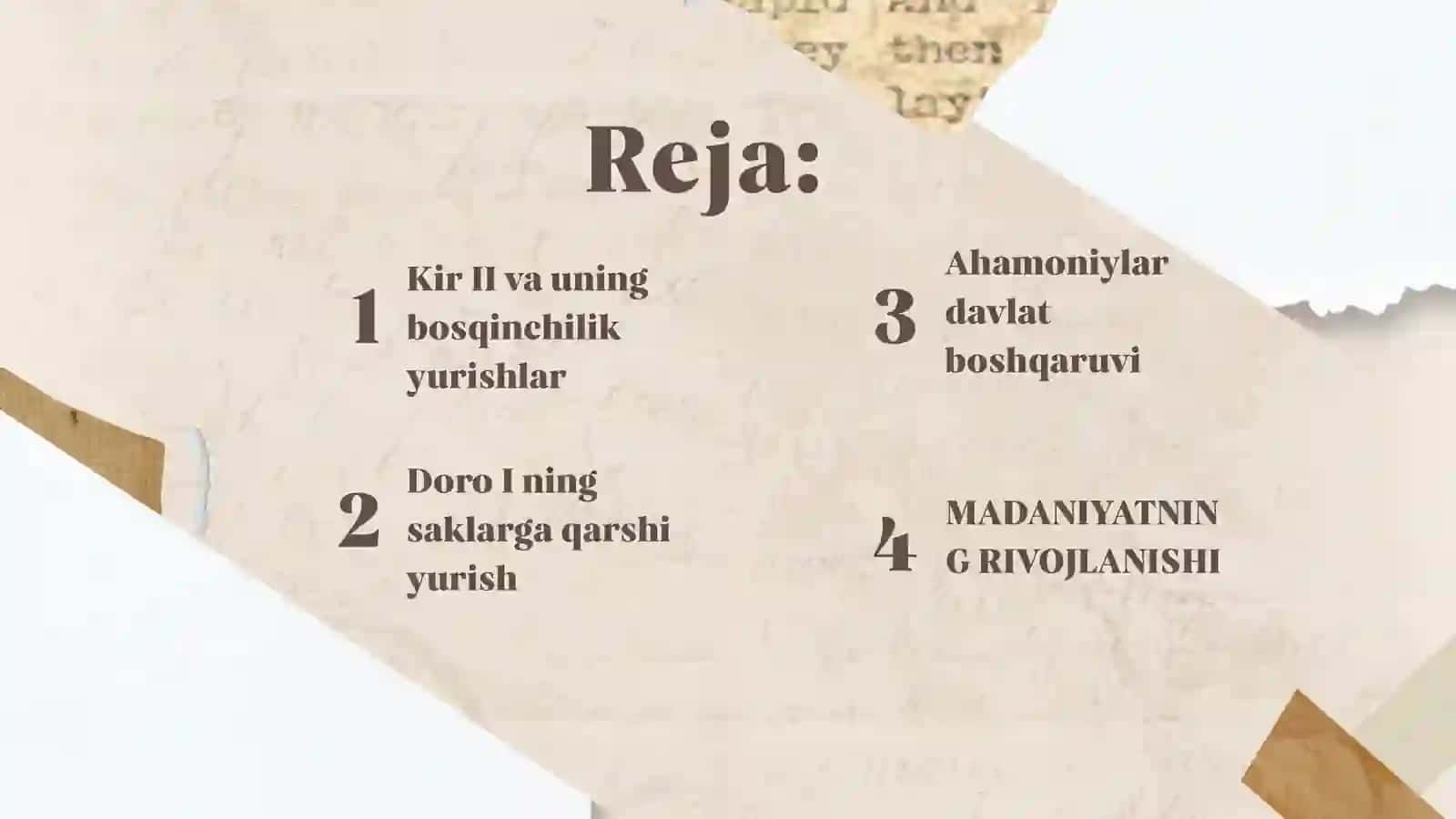 Ahamoniylarning O’rta Osiyoga bosqinchilik yurishlari 2