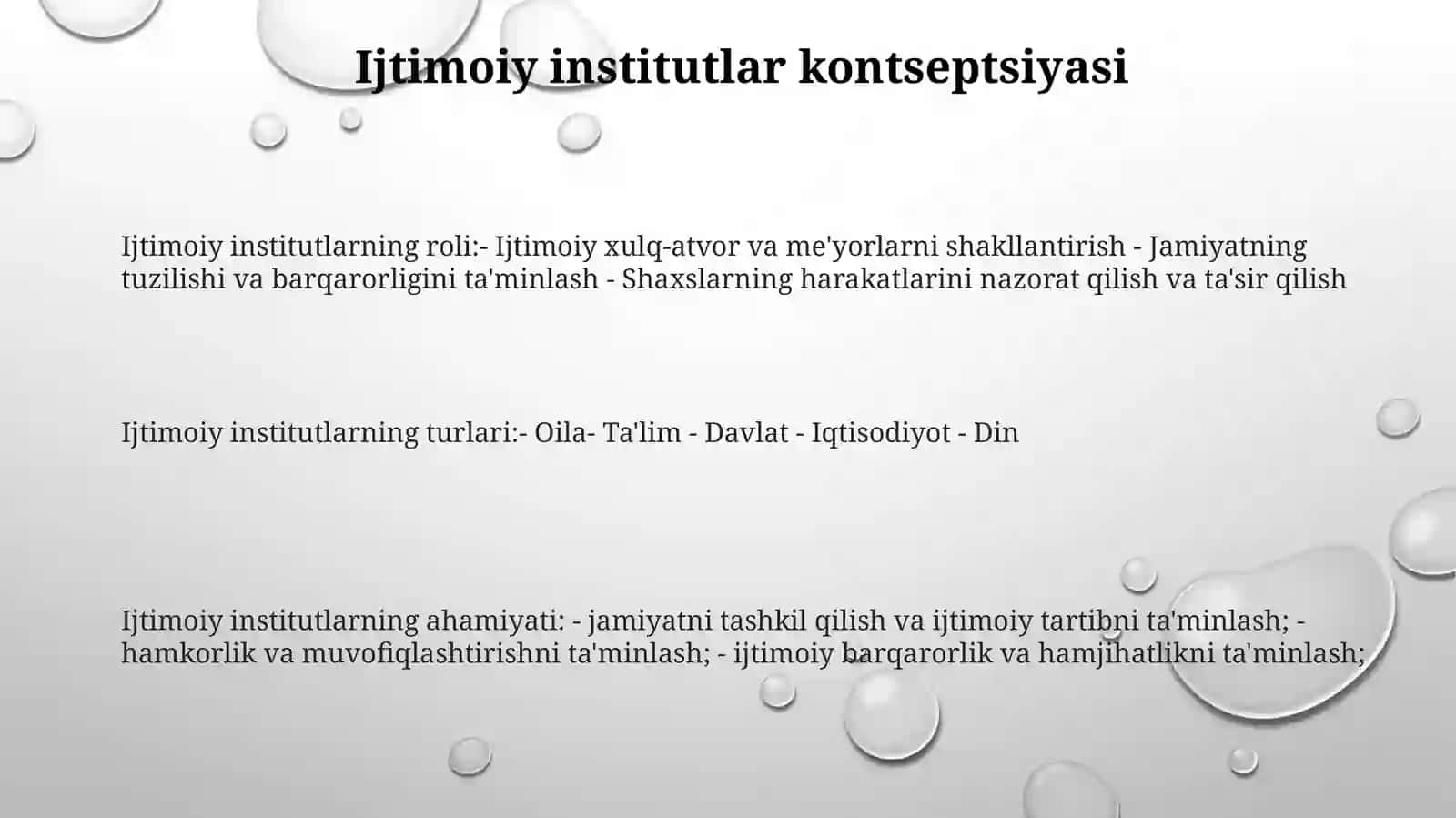 Jamiyat Hayotida Sotsial Institutlarning OʻRni Va RoʻLi 2