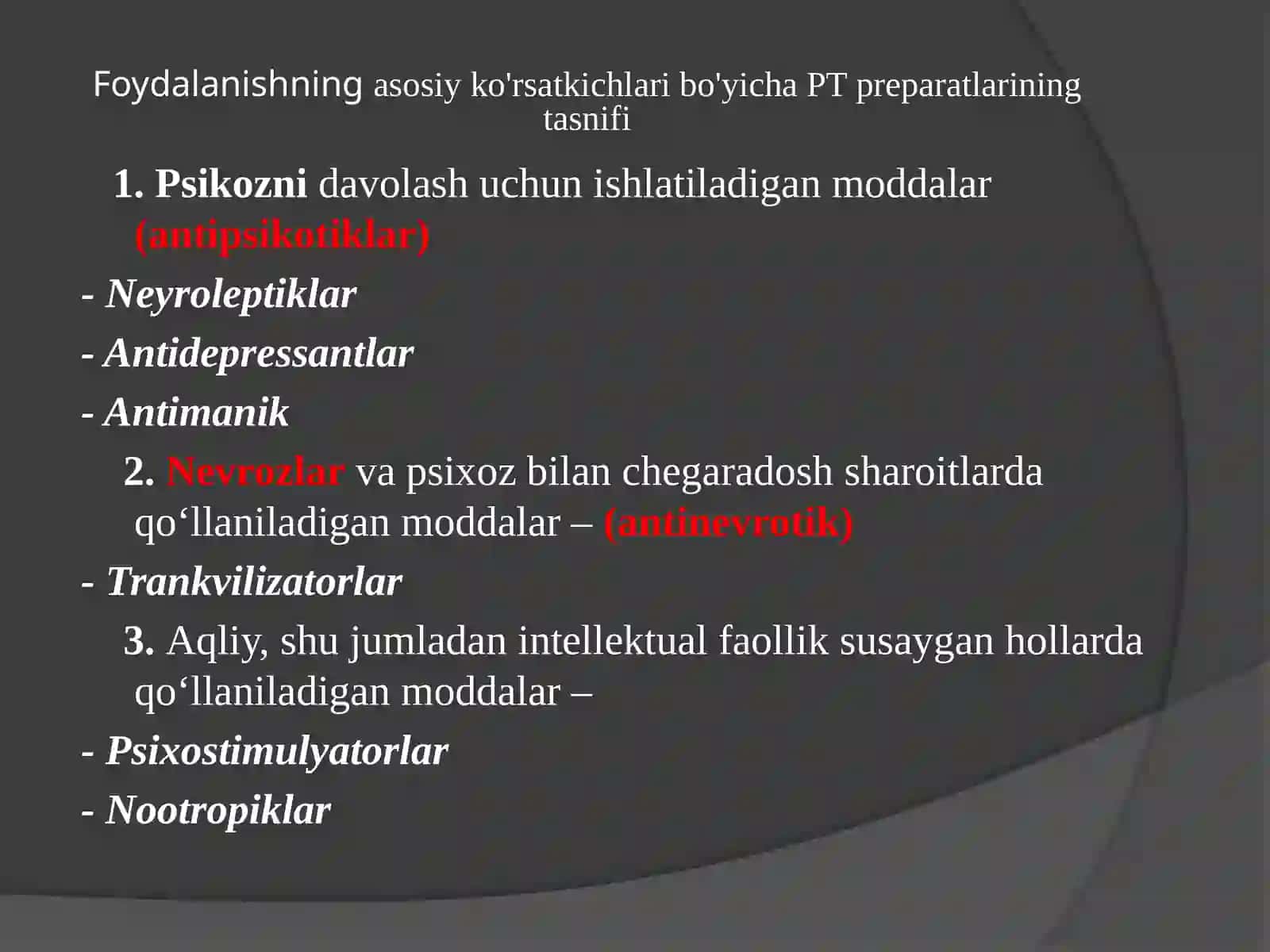 Psixotrop moddalar 2