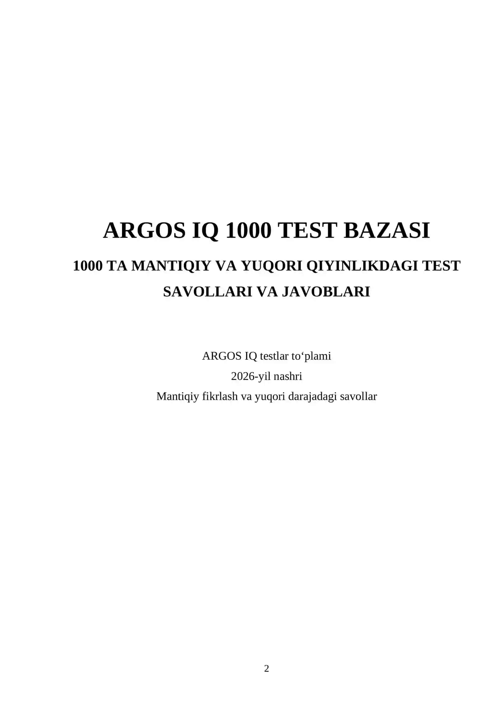 ARGOS IQ 1000 TEST BAZASI 2