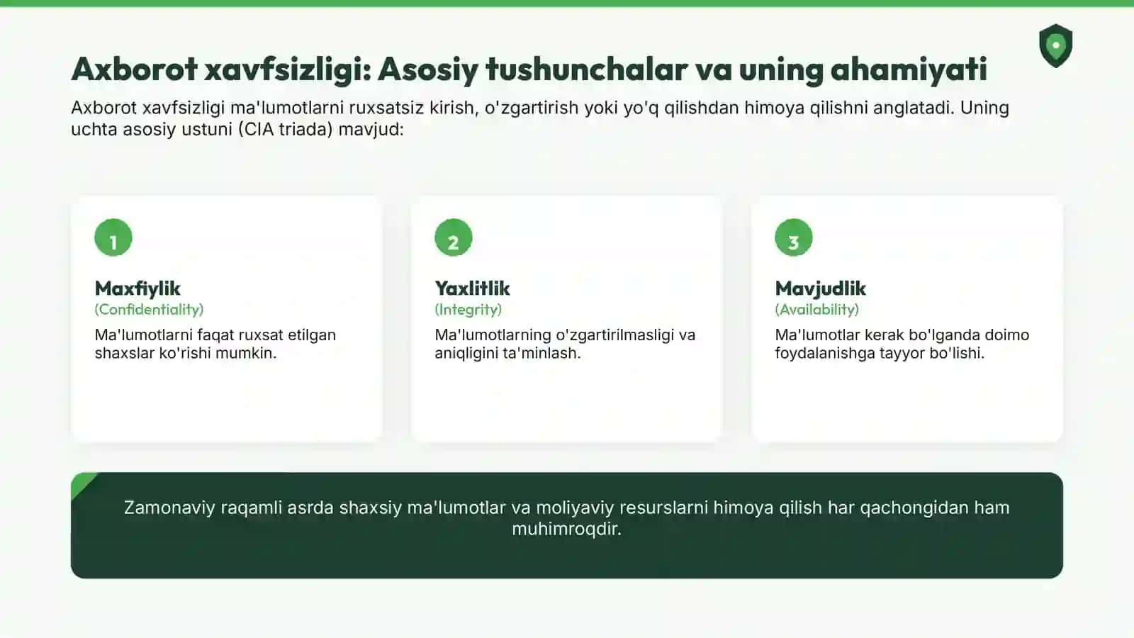 Axborot himoyasi protokollari, antiviruslar va fayervollar | KIBERXAVFSIZLIK ASOSLARI 2